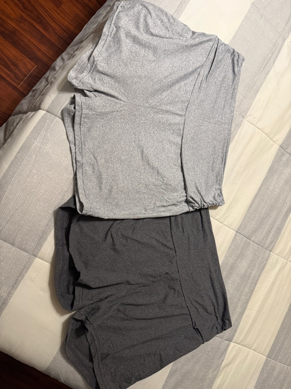Women's Athletic Shorts - Gray & Charcoal Dual Pack
